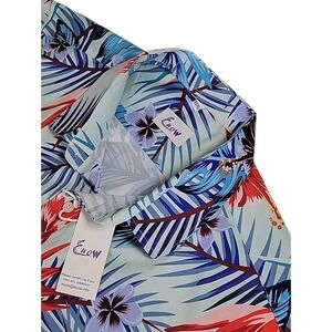 Euow Mens Multicolor Hawaiian Short Sleeve XXXL short sleeve ALL OVER PRINT- NWT